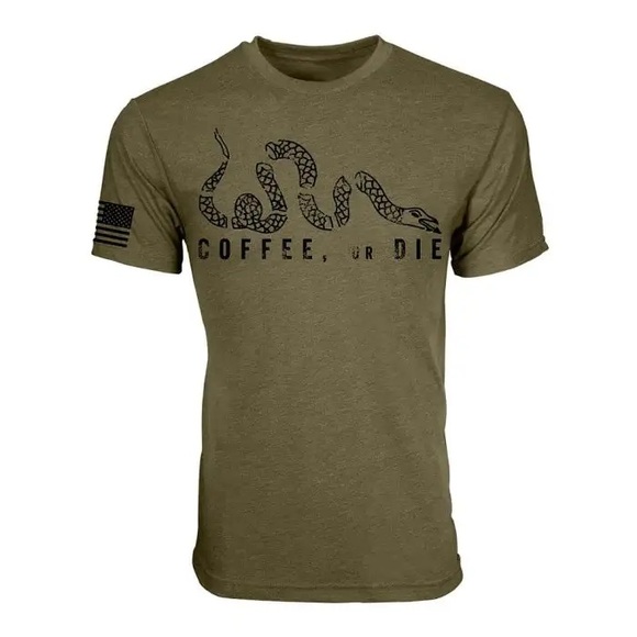 Other - Black Rifle Coffee or Die Logo Men's Graphic T-shirt Army Olive Green Large